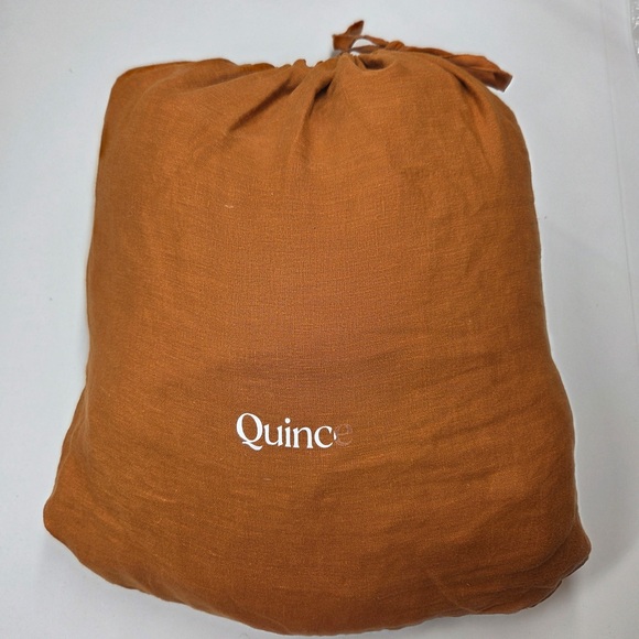 QUINCE European Linen Sheet Set Queen Terracotta 1643 - Picture 6 of 12